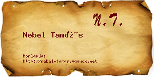 Nebel Tamás névjegykártya
