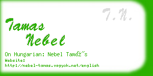 tamas nebel business card